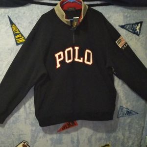 Blue red white polo Fleece xxl